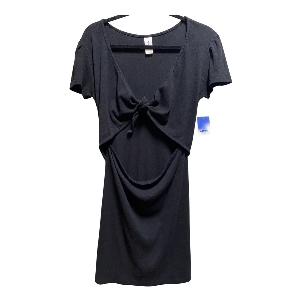 Abound Nordstrom Black Cutout Tie Front Mini Dress Size Medium NWT